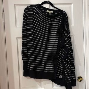 Blue/white stripe cardigan